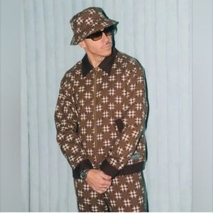 NWOT Bogey Boys "Big Check Brown" Golf JACKET Large